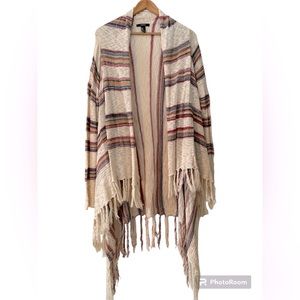 Fringed cardigan sz M